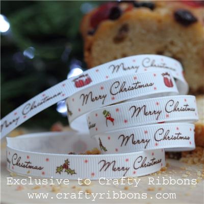 Christmas Charm Ribbon - Merry Christmas